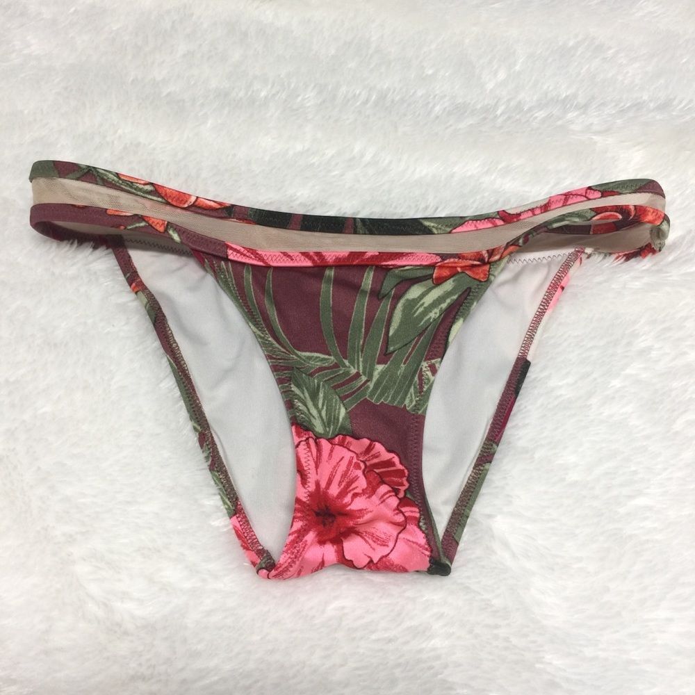 Victoria Secret Pink Cheeky Bikini Bottom Floral S